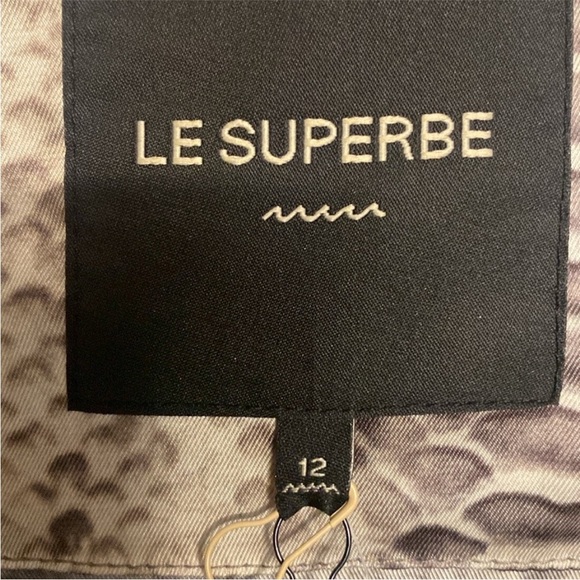 Le Superbe Snake Skin LE Jumpsuit Size 12 Color Cream/Gray/Brown - Picture 7 of 11